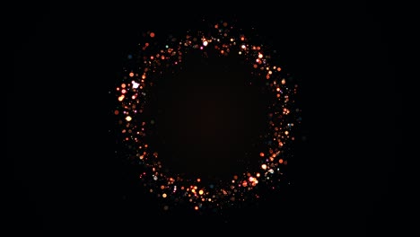 glowing particle ring, 4k abstract background