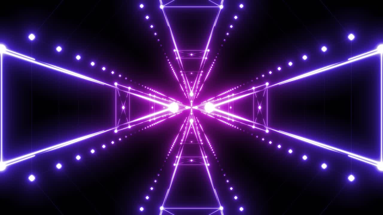 Abstract Purple Neon Tunnel