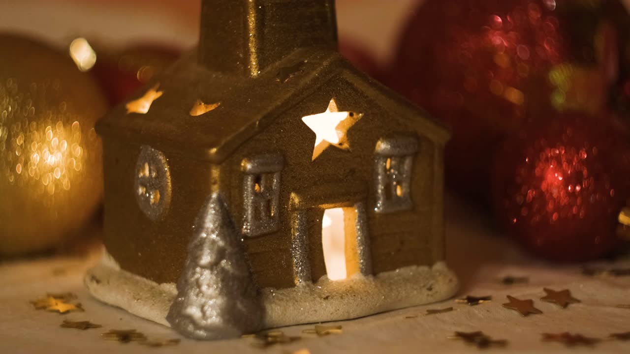 decoração de igreja em miniatura de natal