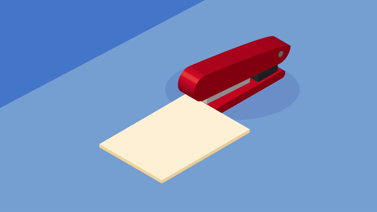 Red Stapler on Paper