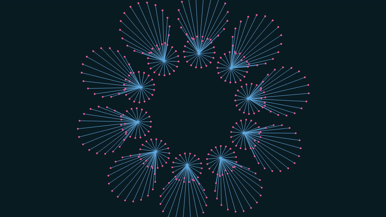 patrón de flores futuristas con degradado de neón