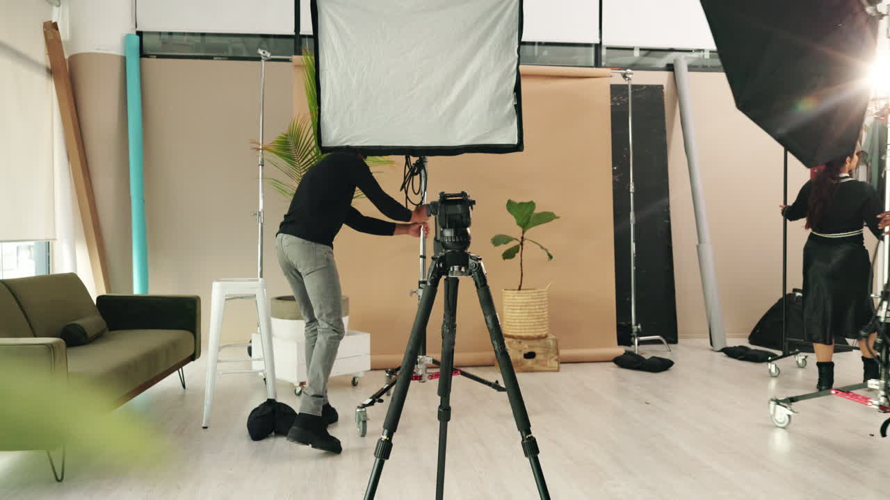 sesión de estudio de fotografía de moda