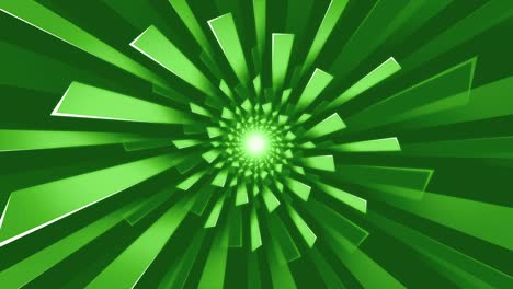 green circular animated background with looped stripes