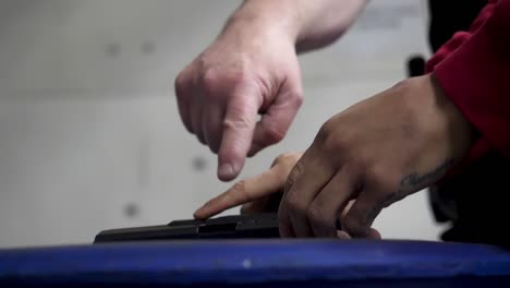 sesión de entrenamiento de armas