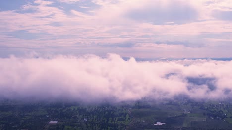 light white clouds flew past in the bright blue sky. the summer of the sun's scorching week, 4k video