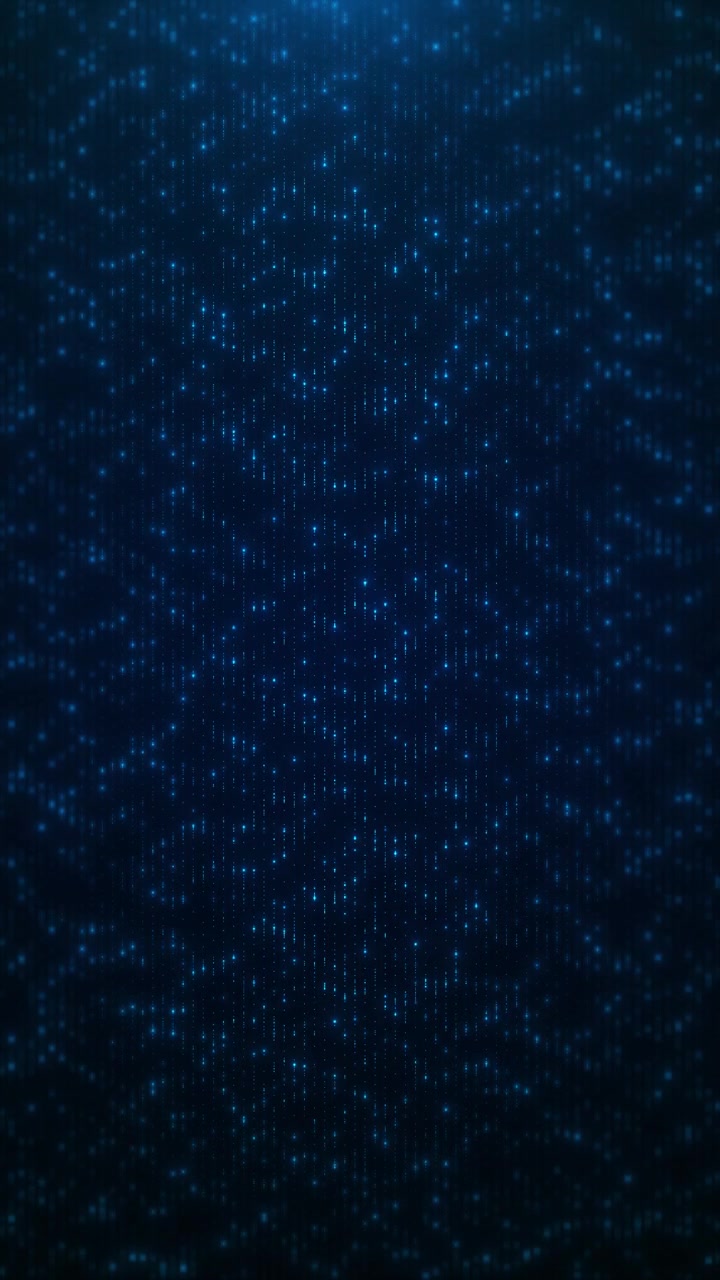 Abstract blue data particle screen glowing dotted texture deep digital field modern tech mood