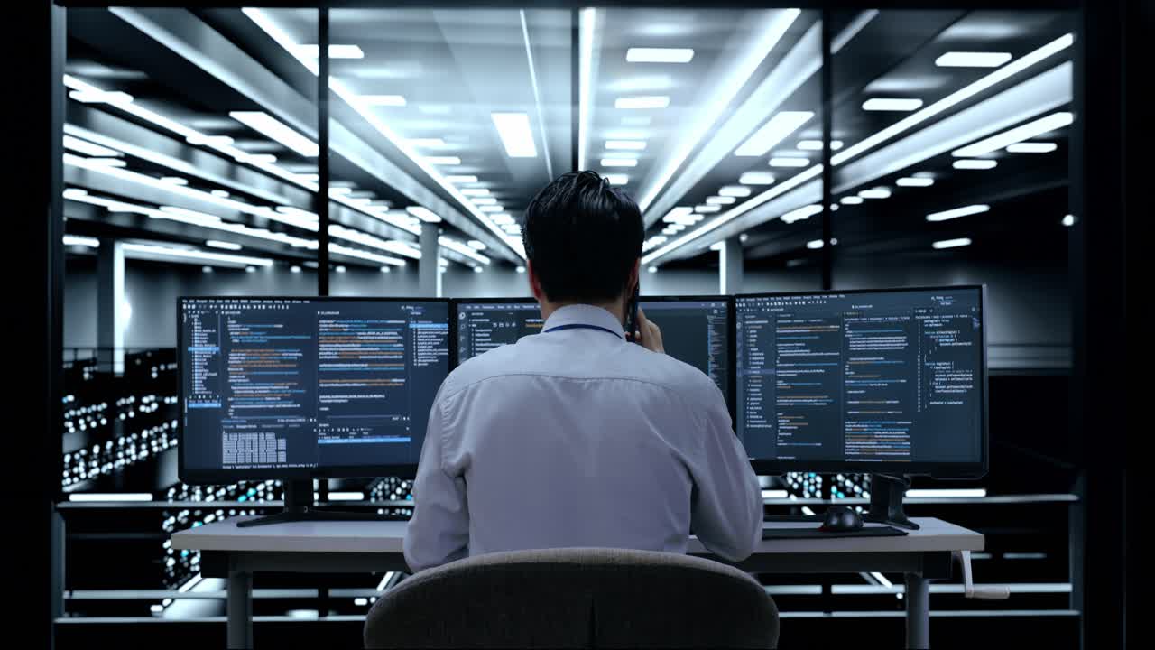 IT Specialist Working in a Data Center