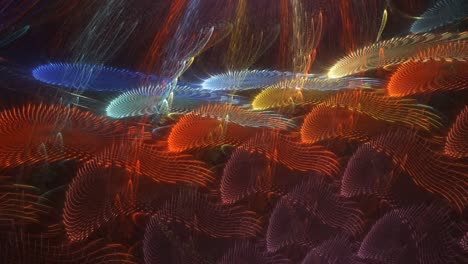 abstract animation shining particles stars sparks and magic dust forming