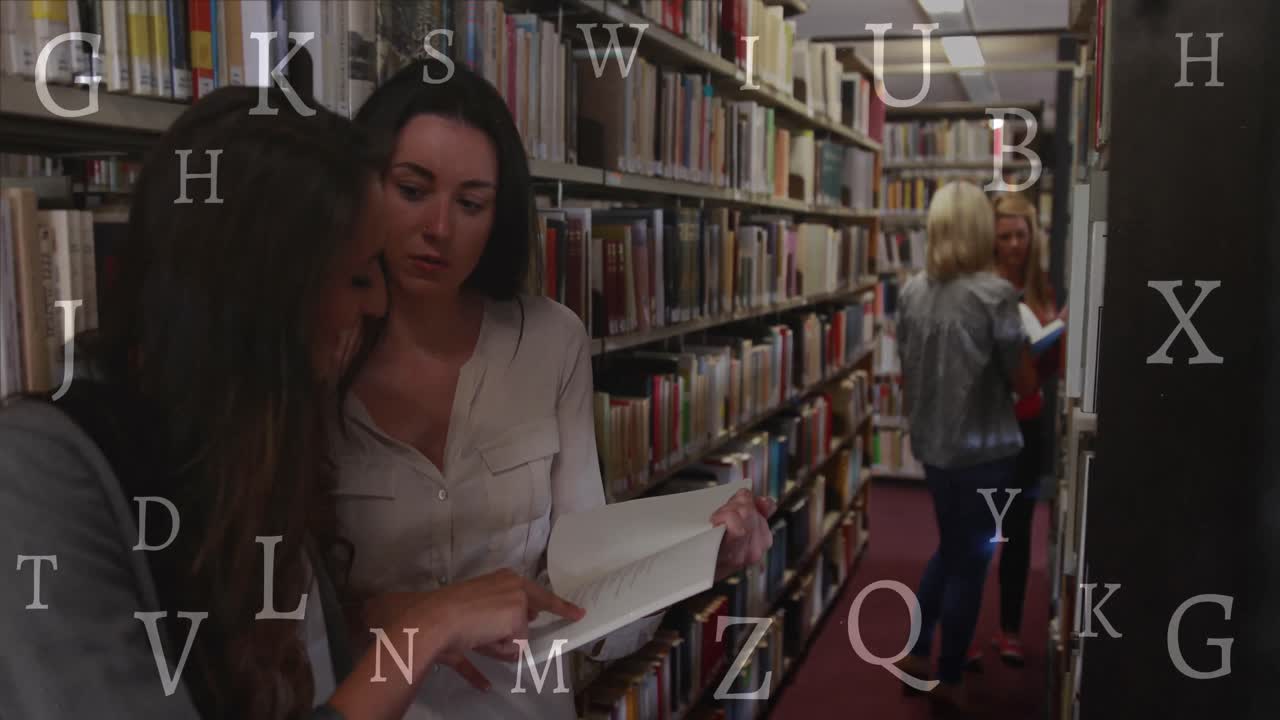 Animation of letters and data processing over diverse students