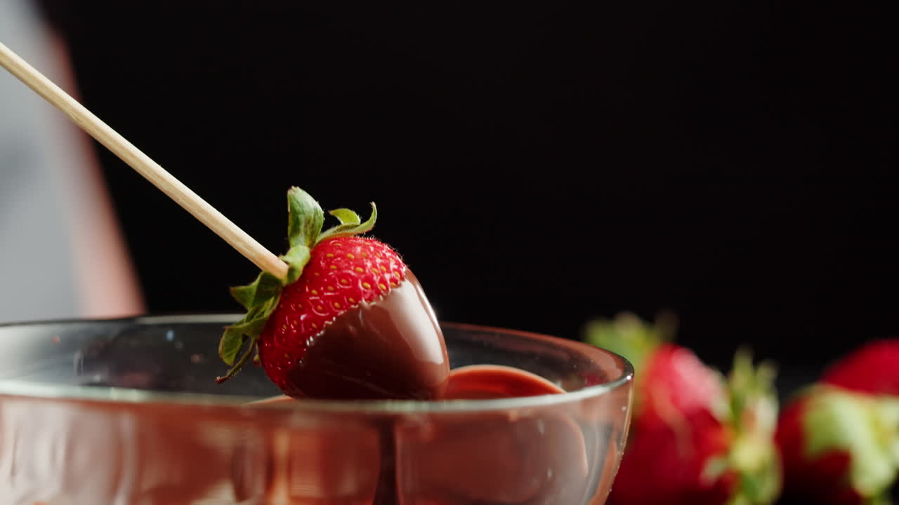 Dipping Strawberries in Chocolate