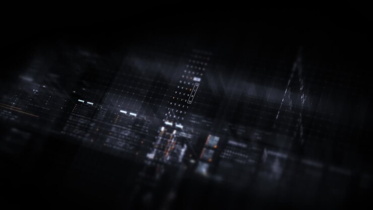 Abstract particle motion with vibrant colors, digital flowing particles, VR, futuristic sci-fi, tech innovation, and immersive cyber space background