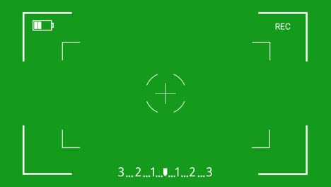 View finder motion graphics with green screen background