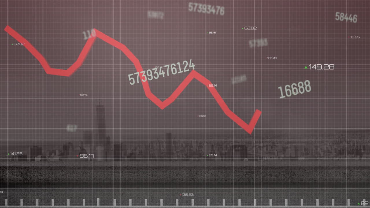 도시 풍경에 대한 데이터 처리 및 다이어그램의 애니메이션