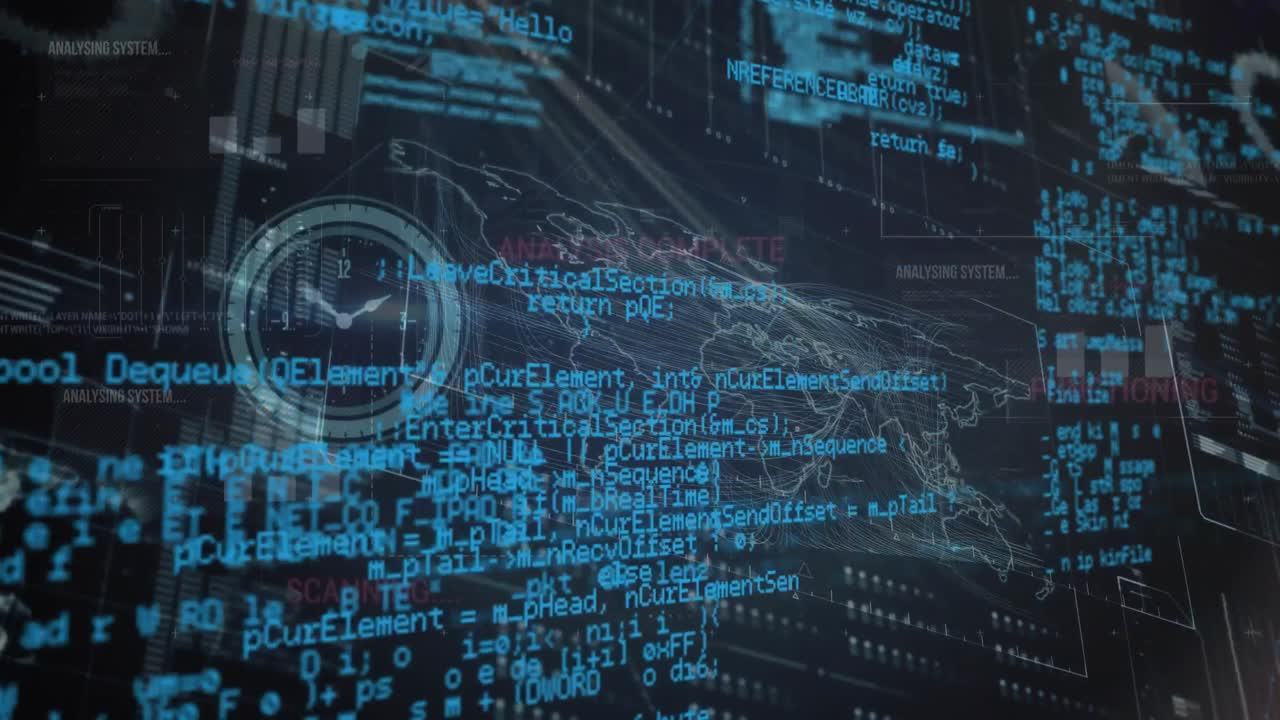 Animation of data processing over clock and network of connections