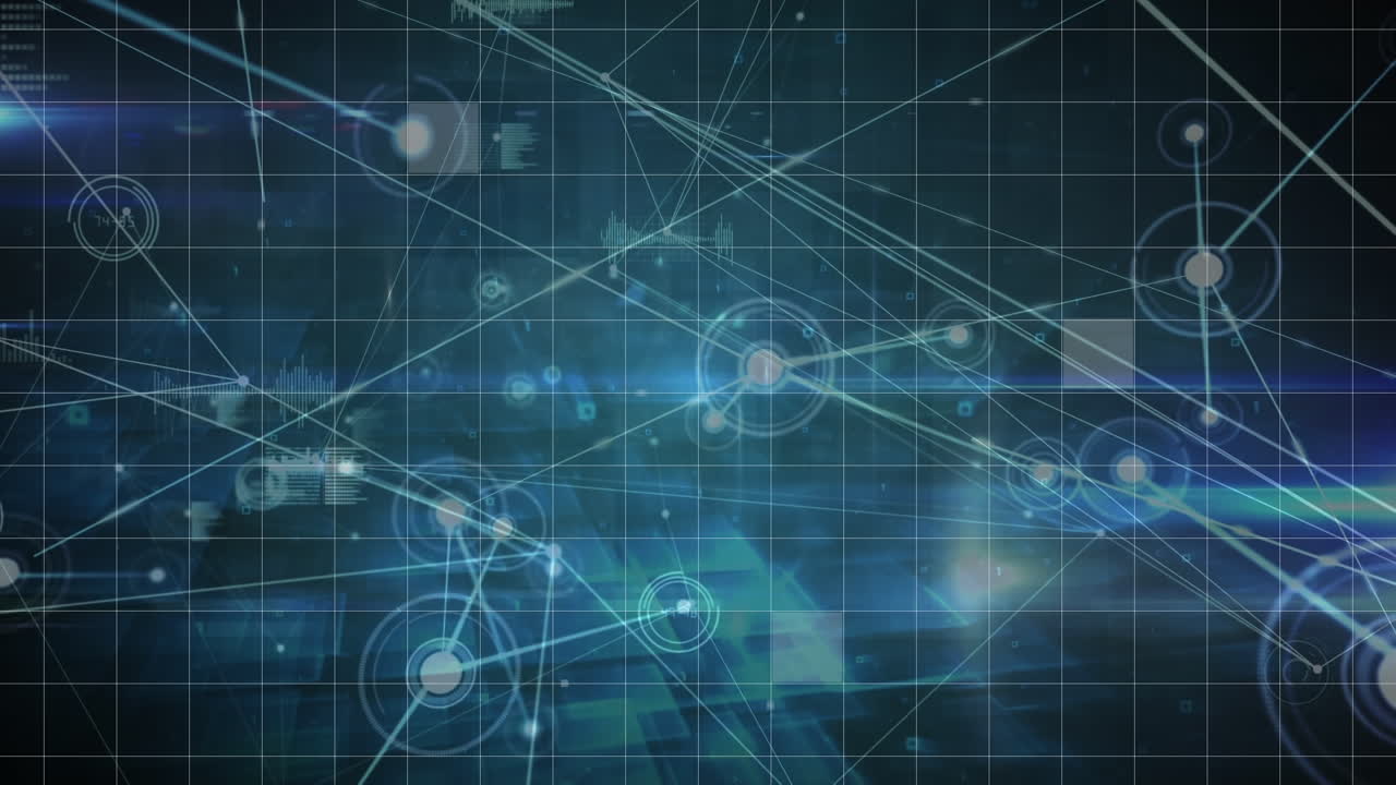 animación del procesamiento de datos sobre un fondo negro