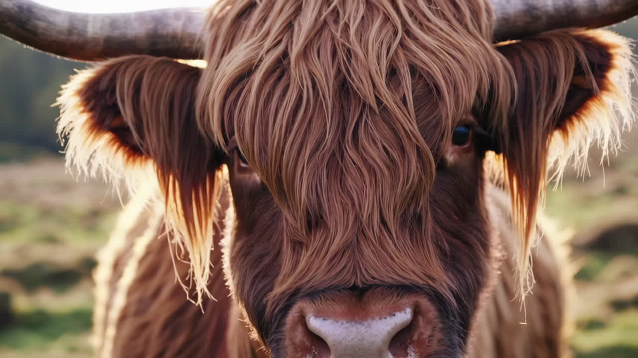 Close-up Portrait of a Highland Cow