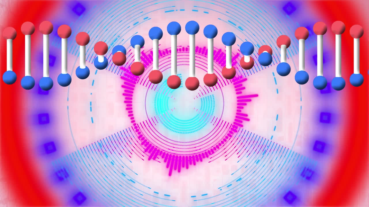 스 ⁇  스캐닝과 dna 스트랜드 스핀의 애니메이션