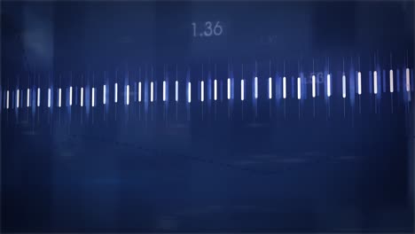 Animation-of-white-lines-over-numbers-on-blue-background