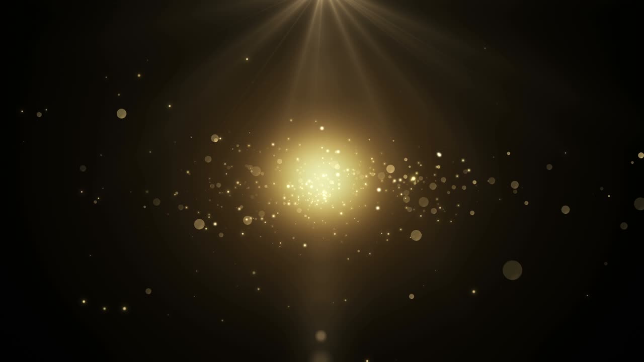 Abstract light falre background with particles.
