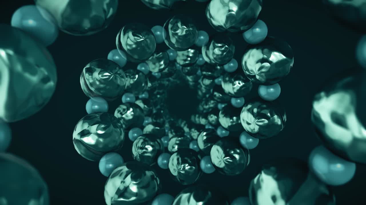 animación sin costuras de una molécula de adn rotativa que brilla. bucle