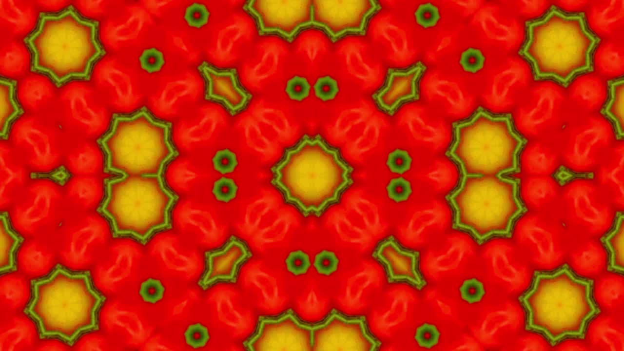 Motivi a sequenza di caleidoscopio rosso astratto