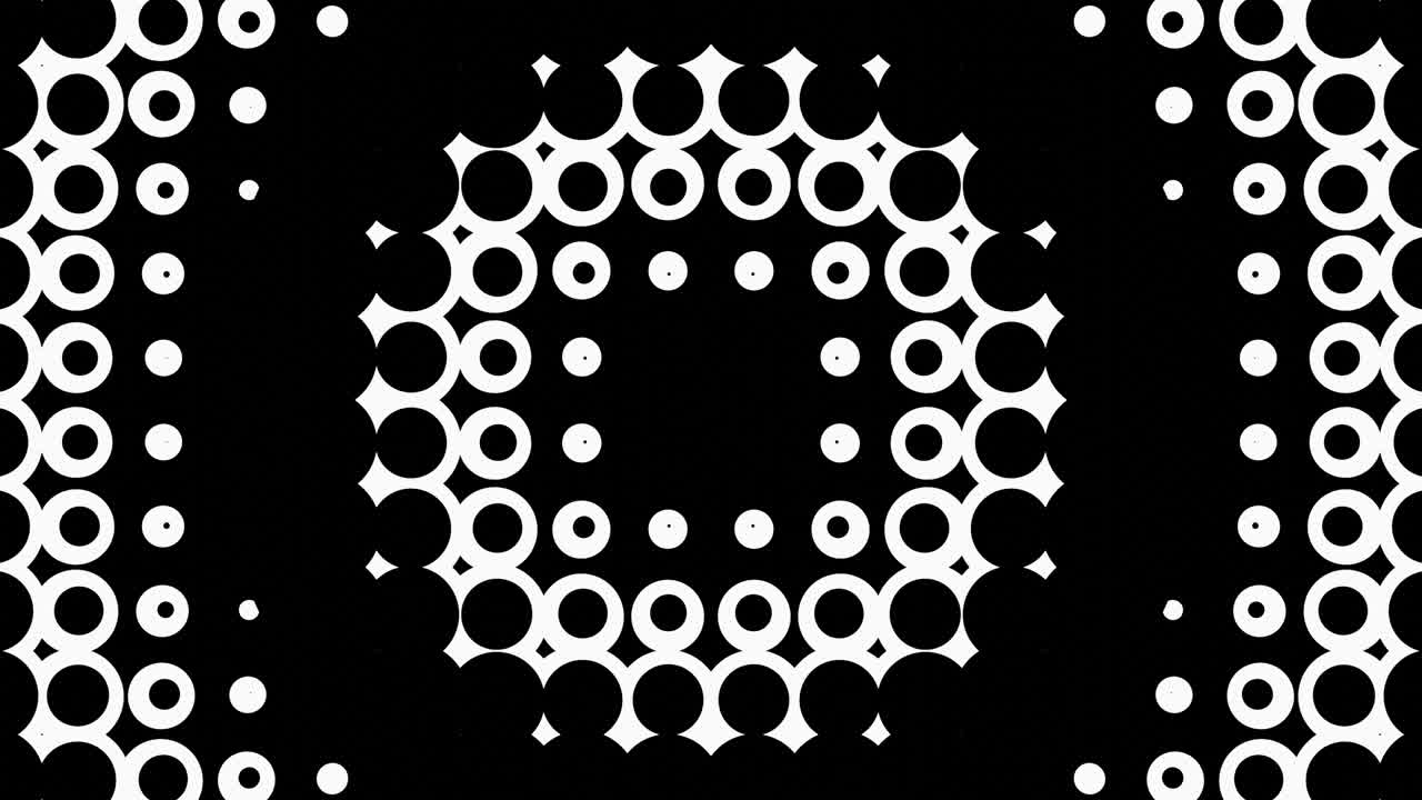 Abstract circular transition or circular waves of small circles