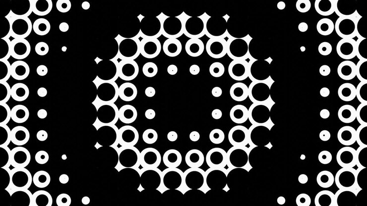 Abstract circular transition or circular waves of small circles