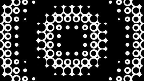 transición circular abstracta o ondas circulares de pequeños círculos