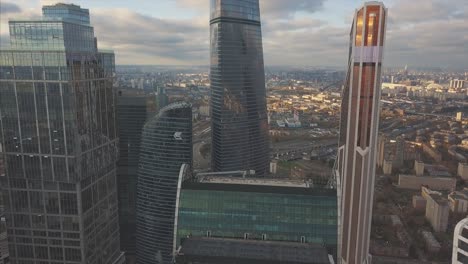 aerial view of moscow cityscape