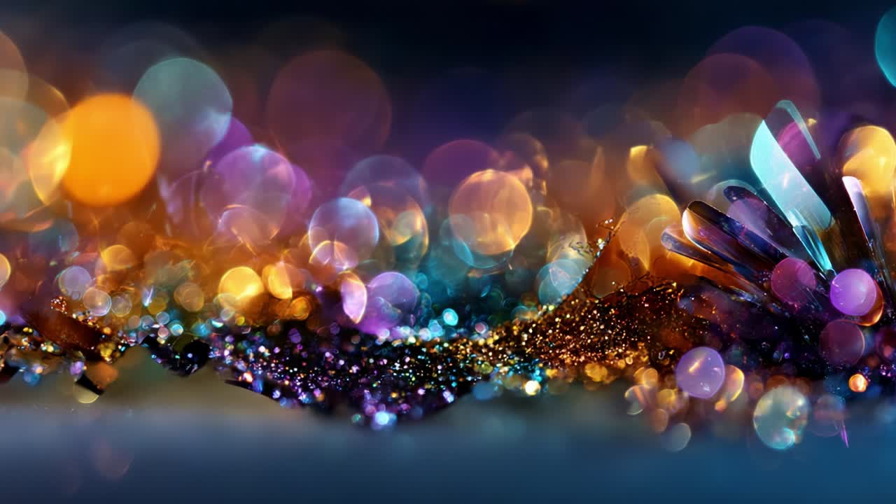 A Captivating Kaleidoscope of Colorful Bokeh and Glittering Textures in Abstract Artistry Showcasing the Vibrant Interplay of Light and Shadow for a Mesmerizing Visual Experience