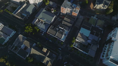 High-angle-view-of-town-development.-Blocks-of-buildings-divided-by-rectangular-street-grid.-Cape-Town,-South-Africa