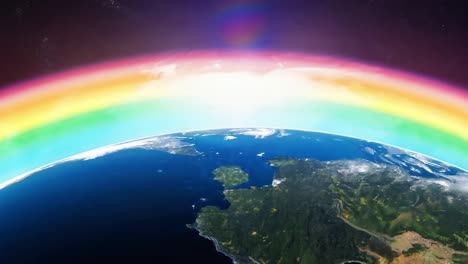 rainbow over earth