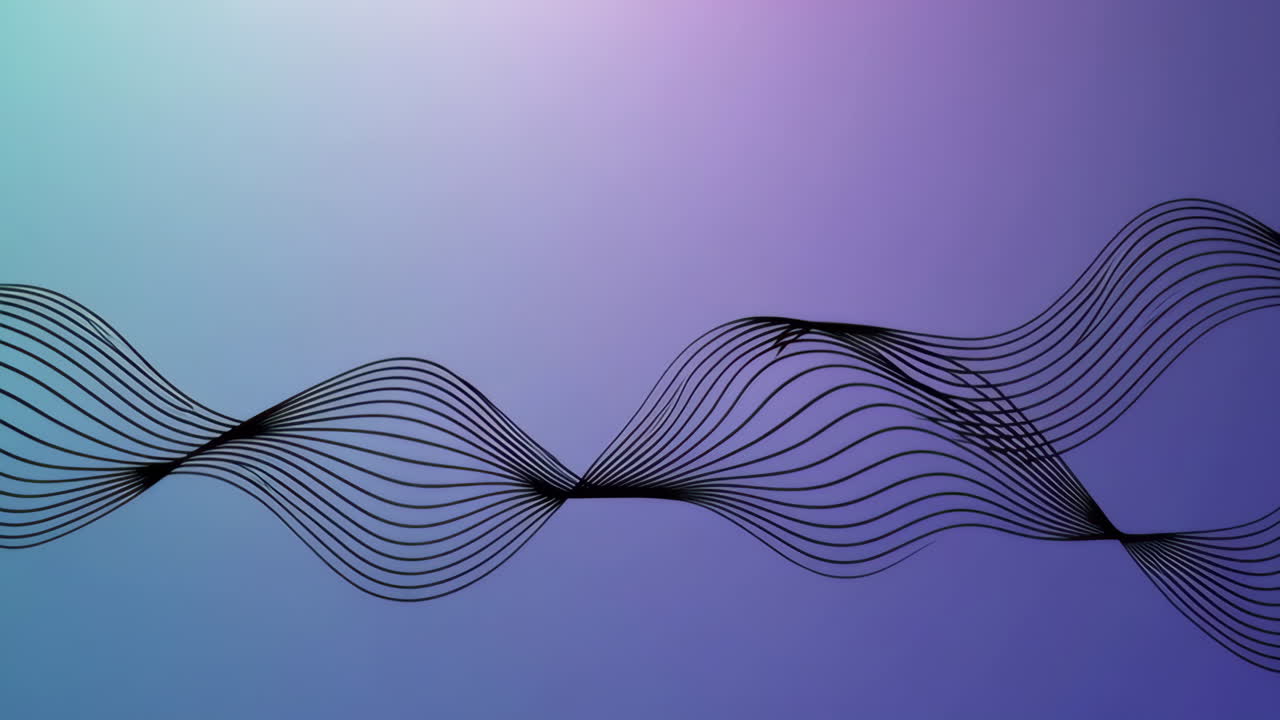 Abstract Wavy Lines on Gradient Background