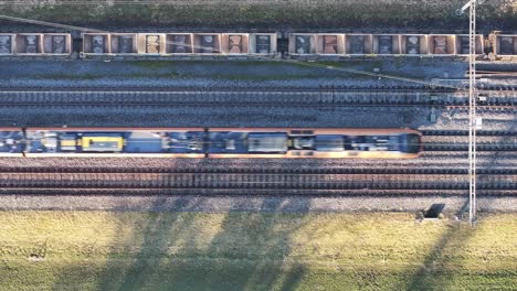 train glides through zug railways