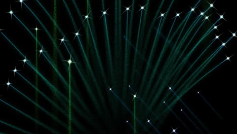 animation of fireworks exploding over black background