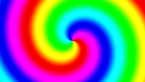 remolino espectral del arco iris que gira rápidamente en sentido contrario a las agujas del reloj, bucle sin costuras