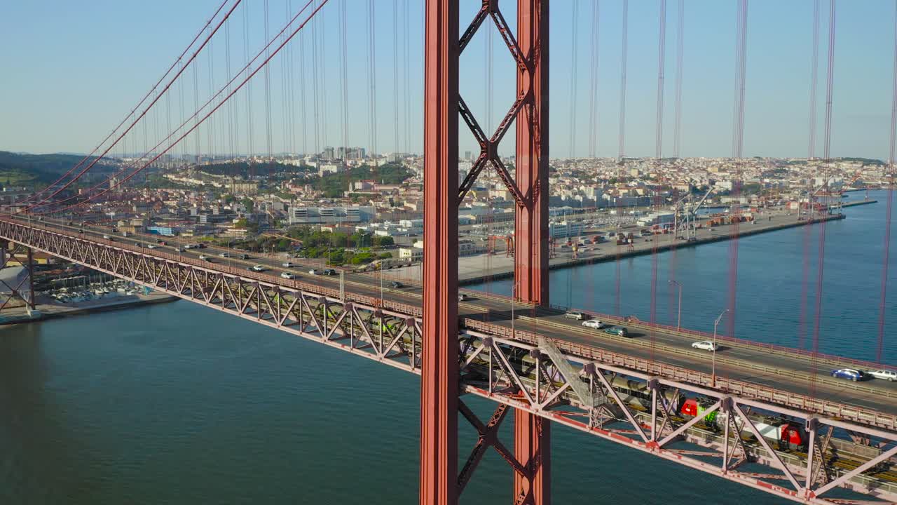 4월 25일 다리, 리스본, 포르투갈을 경유하는 기차 탑승