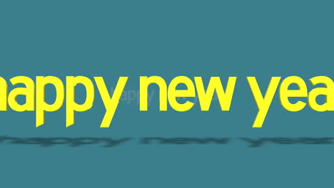 Rolling-Happy-New-Year-text-on-green-gradient