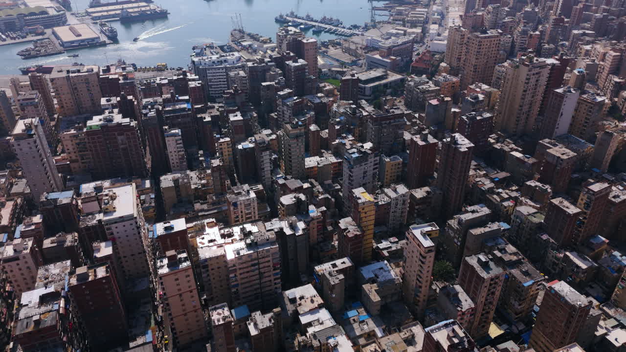 View of urban density in Alexandria from sky