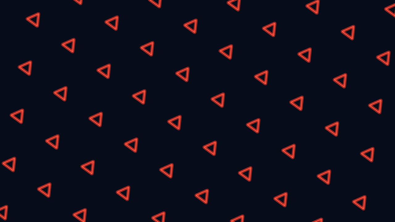 patrón de triángulos planos en filas en degradado negro