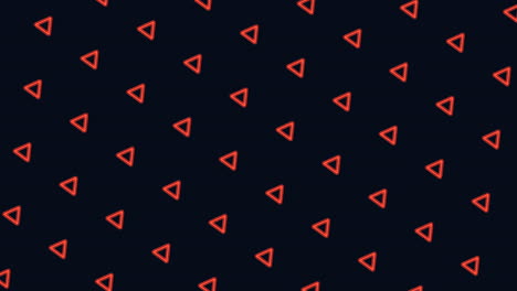 flat triangles pattern in rows on black gradient