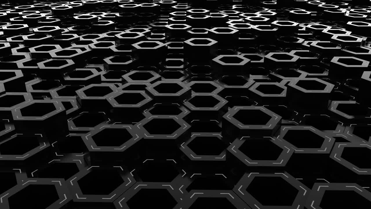 футуристический абстрактный петлевый шестиугольный фон