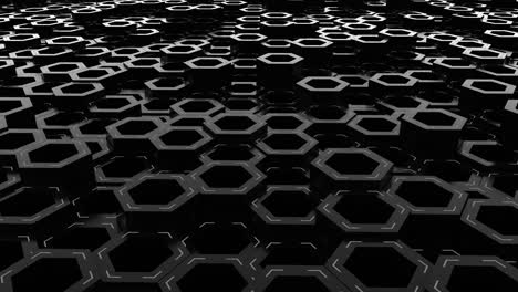 fondo hexagonal en bucle abstracto futurista en 4k