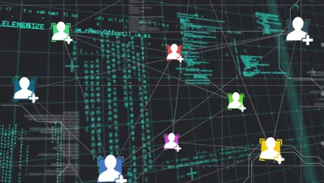 de iconos de conexiones web contra el procesamiento de datos en segundo plano
