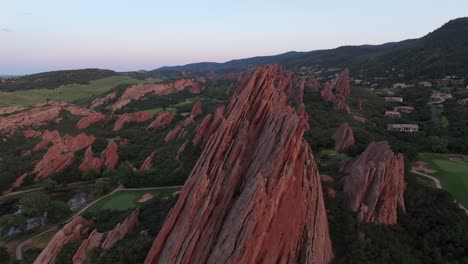 Natural beauty of massive rock formations and landscape of Arrowhead in Colorado