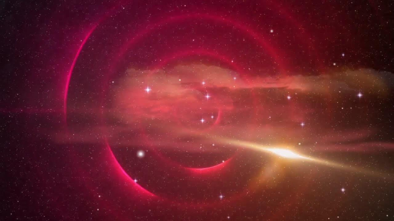 rastros de luz que se mueven en movimiento circular contra el espacio en el fondo