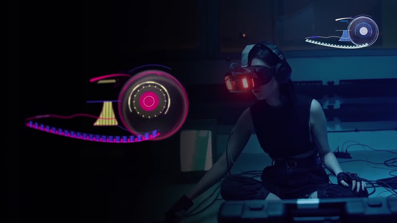 Elementos HUD de transporte de colección con estilo futurista.