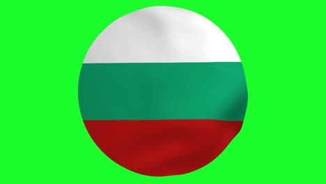 bulgaria round waving in air 4k uhd animation