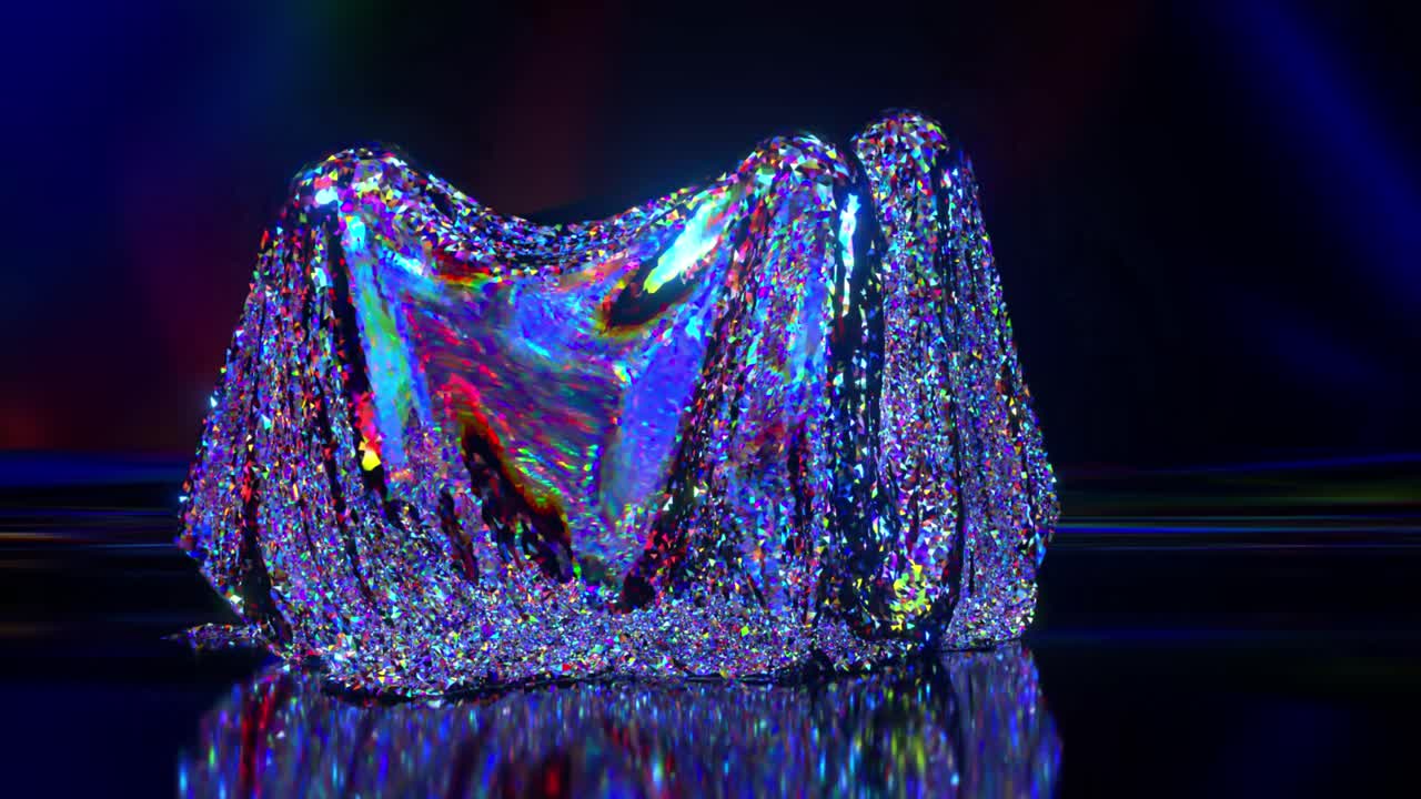 이리데센트 크리스탈 드레이프