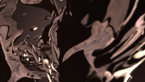 abstract liquid bronze loop